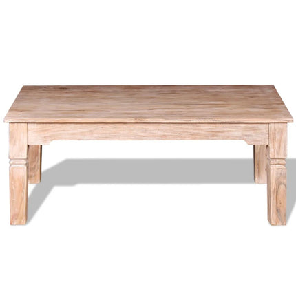 Tavolino da Salotto in Legno Massello di Acacia 110x60x45 cm