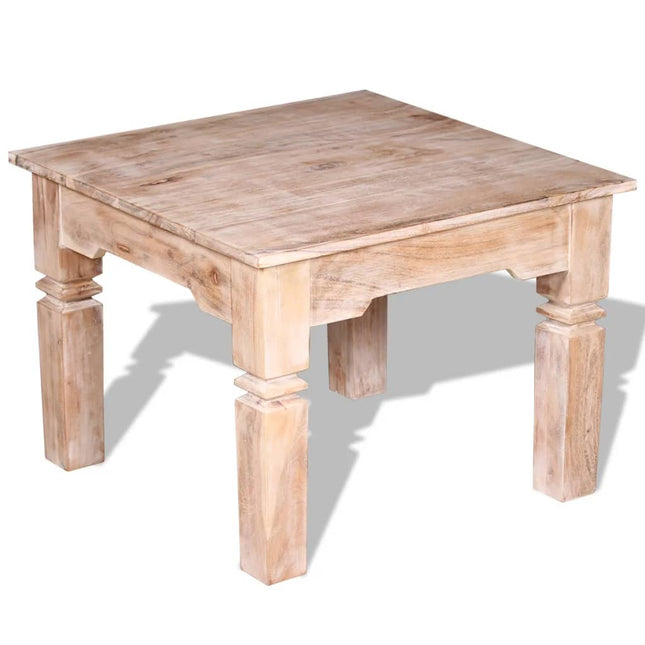 Tavolino da Salotto in Legno Massello di Acacia 60x60x45 cm