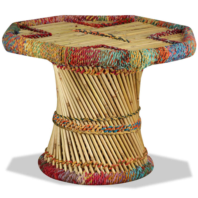 Tavolino da Salotto in BambÃƒÂ¹ con Dettagli Chindi Multicolore