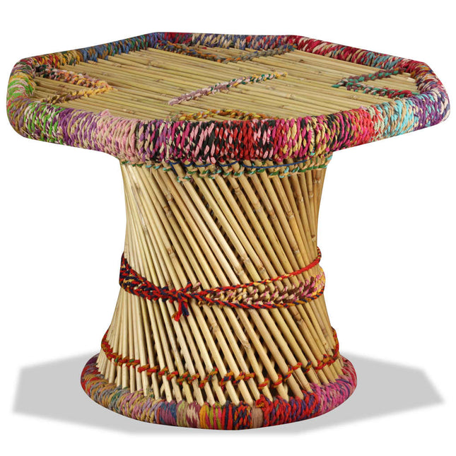 Tavolino da Salotto in BambÃƒÂ¹ con Dettagli Chindi Multicolore