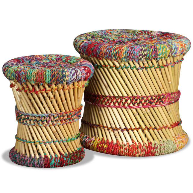 Sgabello con Motivi Chindi 2 pz Multicolore in BambÃ¹