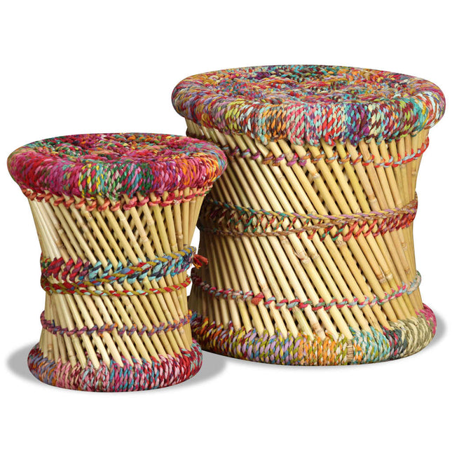 Sgabello con Motivi Chindi 2 pz Multicolore in BambÃ¹