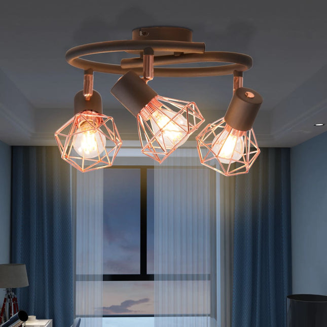 Plafoniera con 3 Lampadine a LED a Incandescenza 12 W