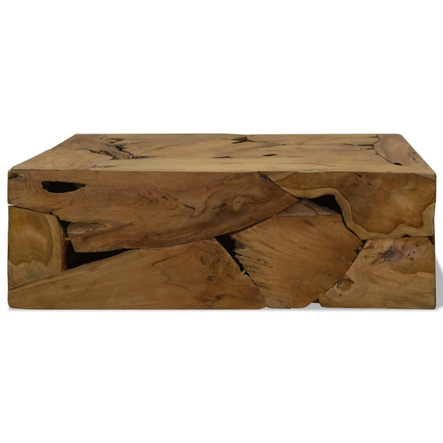 Tavolino da CaffÃ¨ in Autentico Legno di Teak 90x50x30cm Marrone