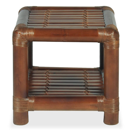 Comodino 40x40x40 cm in BambÃ¹ Marrone Scuro