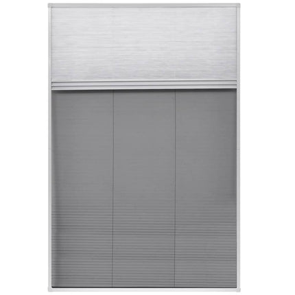 Zanzariera Plissettata in Alluminio 80x120 cm con Tendina