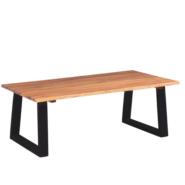 Tavolino da Salotto in Legno Massello di Acacia 110x60x40 cm