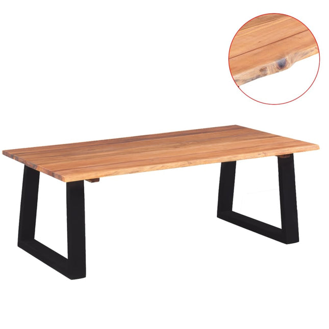 Tavolino da Salotto in Legno Massello di Acacia 110x60x40 cm