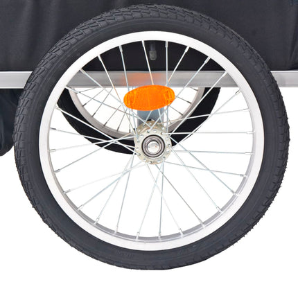 Rimorchio per Bici Rosso e Nero 30 kg