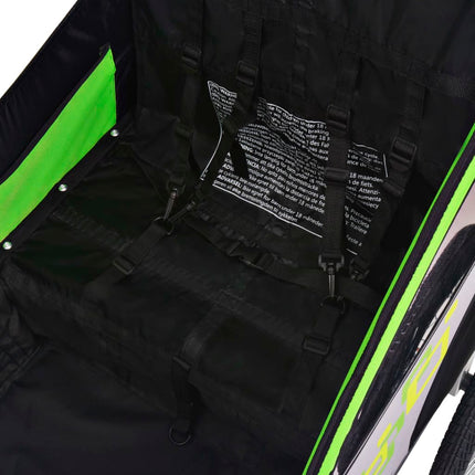 Rimorchio per Bici Grigio e Verde 30 kg