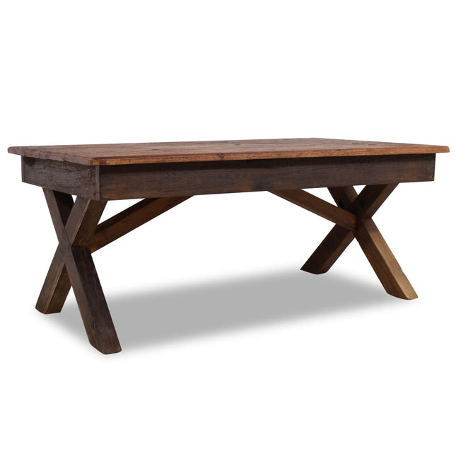 Tavolino in Legno Massello di Recupero Misto 110x60x45 cm