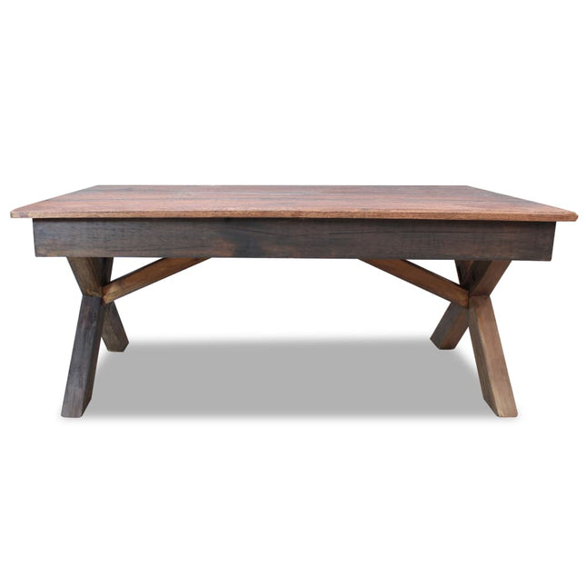 Tavolino in Legno Massello di Recupero Misto 110x60x45 cm