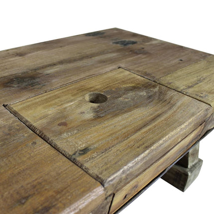 Tavolino in Legno Massello di Recupero Misto 90x50x35 cm