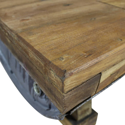 Tavolino in Legno Massello di Recupero Misto 90x50x35 cm