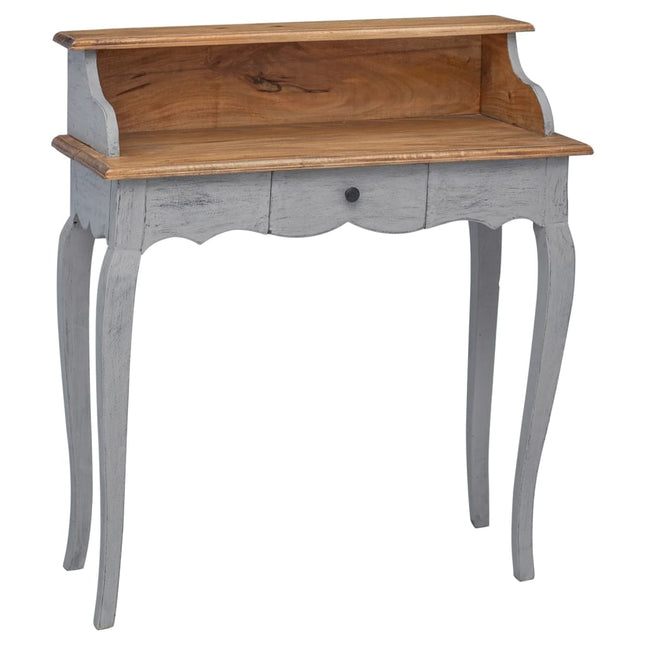 Scrivania in Legno Massello di Mogano 80x40x92 cm