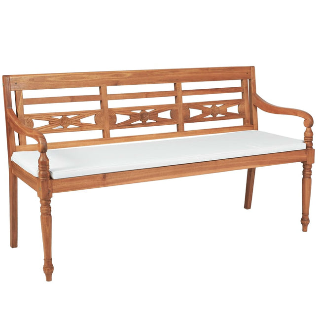 Panchina Batavia con Cuscini 150 cm in Teak