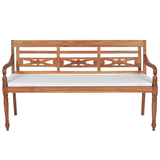 Panchina Batavia con Cuscini 150 cm in Teak