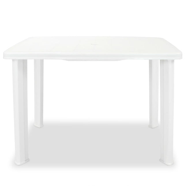 Tavolo da Giardino Bianco 101x68x72 cm in Plastica