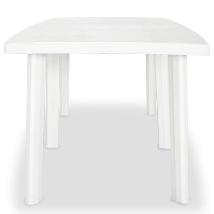 Tavolo da Giardino Bianco 210x96x72 cm in Plastica