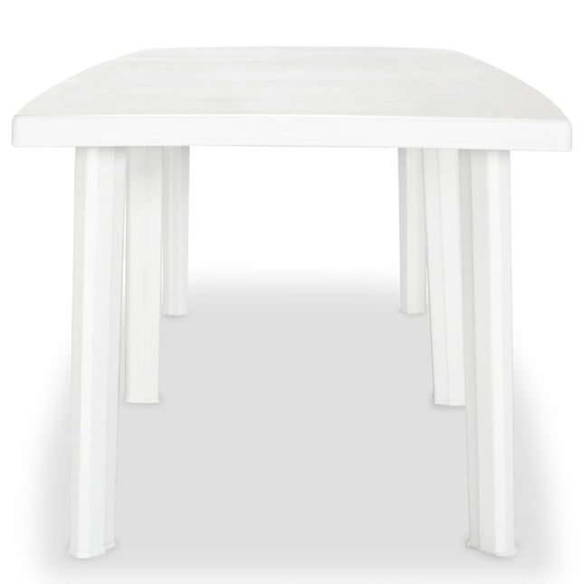 Tavolo da Giardino Bianco 210x96x72 cm in Plastica