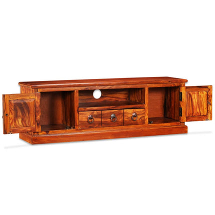 Mobile Porta TV in Legno Massello di Sheesham 120x30x40 cm