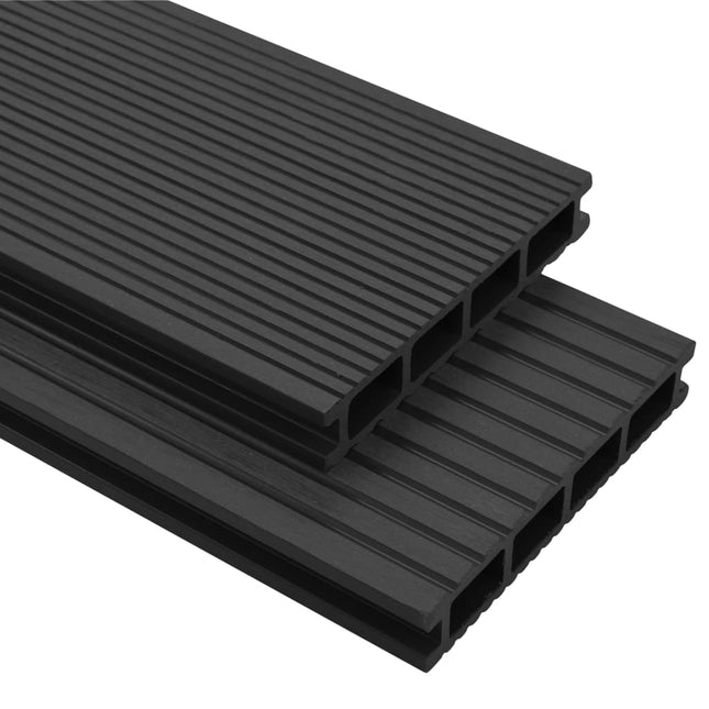 Pavimento per Esterni in WPC con Accessori 40 mÂ² 2,2m Antracite