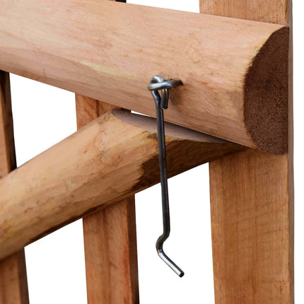 Cancello Singolo Recinzione Legno Nocciolo Impregnato 100x90 cm