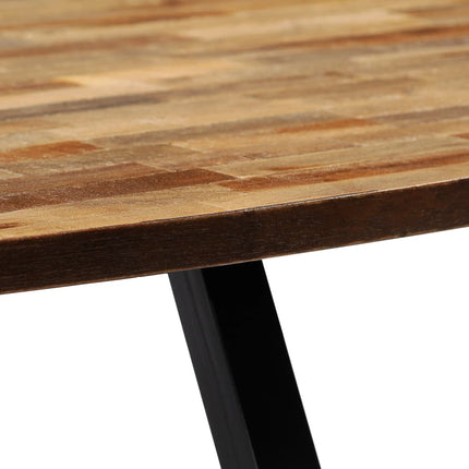 Tavolino in Legno di Teak di Recupero Ovale 120x60x30 cm