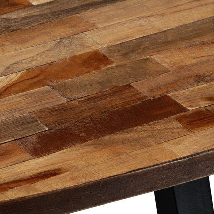 Tavolino in Legno di Teak di Recupero Ovale 120x60x30 cm