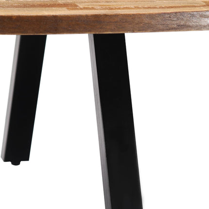 Tavolino in Legno di Teak di Recupero Ovale 120x60x30 cm