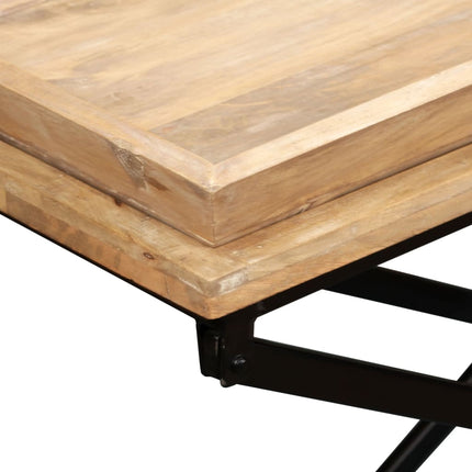 Tavolino Consolle in Legno Massello di Mango 130x40x80 cm