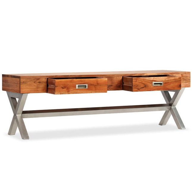 Mobile TV con Cassetti in Massello Acacia 140 cm
