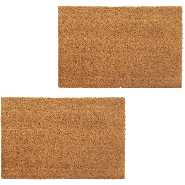 Set Zerbini in Fibra di Cocco 2 pz 24 mm 40x60 cm Naturale