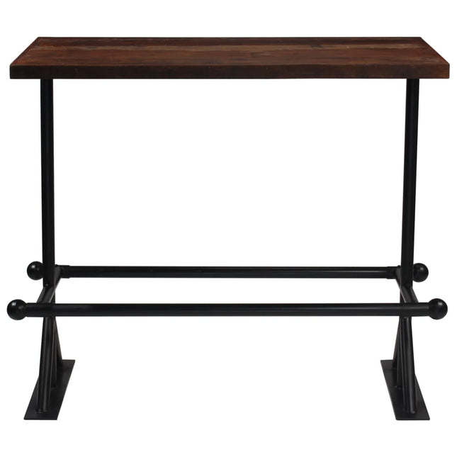 Tavolino da Bar Massello di Recupero Marrone Scuro 120x60x107cm