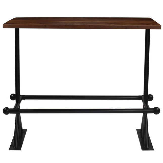 Tavolino da Bar Massello di Recupero Marrone Scuro 150x70x107cm