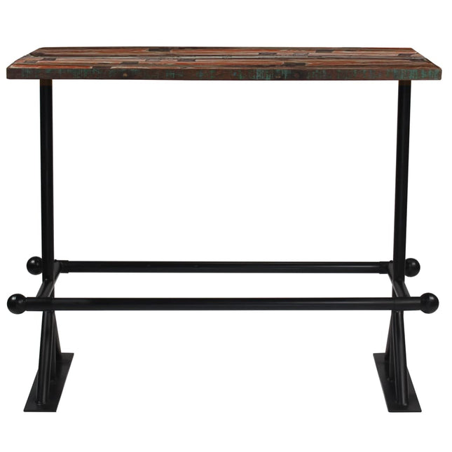 Tavolo da Bar in Massello di Recupero Multicolore 150x70x107 cm