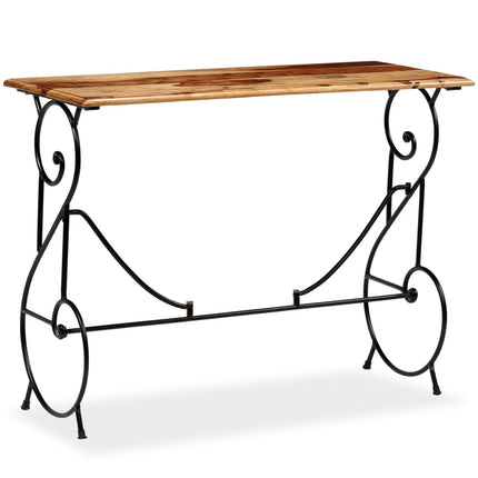 Tavolo Consolle in Legno Massello di Sheesham 100x40x75 cm