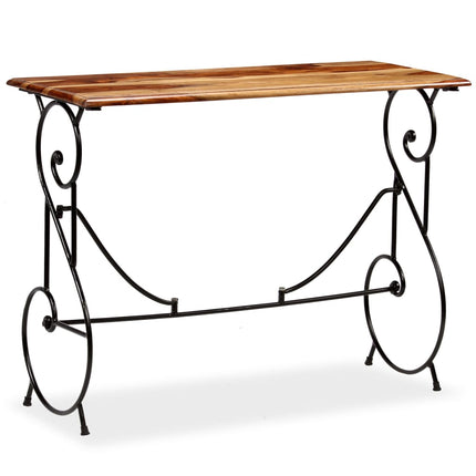 Tavolo Consolle in Legno Massello di Sheesham 100x40x75 cm