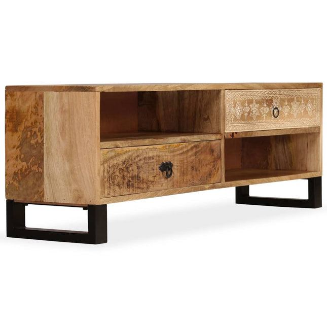 Mobile Porta TV in Legno Massello di Mango 120x30x40 cm