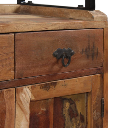 Credenza con Ripiani in Legno Massello di Recupero 120x35x200cm