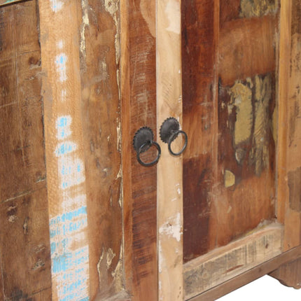 Credenza con Ripiani in Legno Massello di Recupero 120x35x200cm