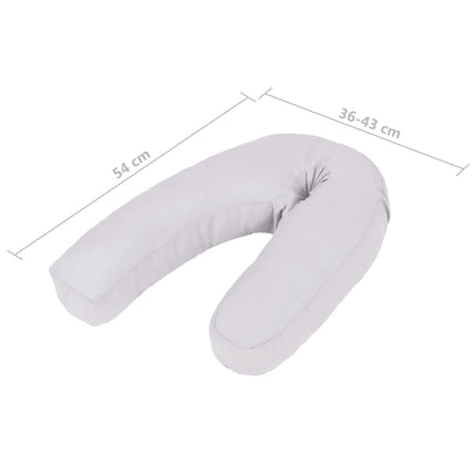 Cuscino per Gravidanza a Forma di J 54x(36-43) cm Grigio