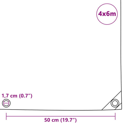 Telone 650 g/mÂ² 4x6 m Verde