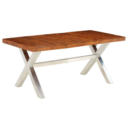 Tavolo da Pranzo in Legno Massello 180x90x76 cm