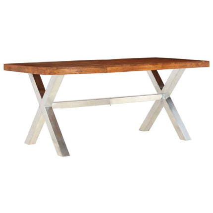 Tavolo da Pranzo in Legno Massello 180x90x76 cm