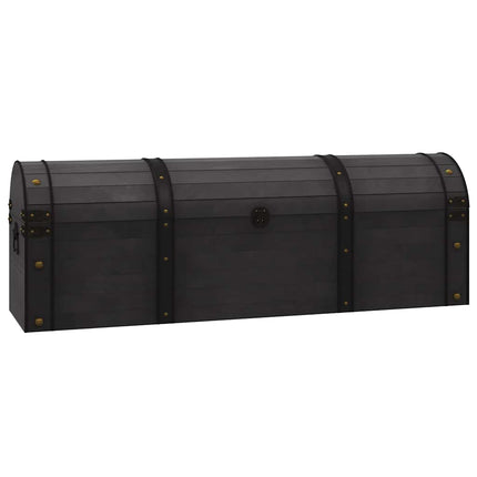 Baule in Legno Massello Stile Vintage 120x30x40 cm
