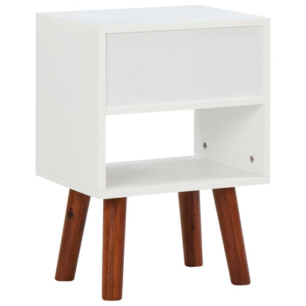 Comodini in Legno Massello di Acacia 2 pz 40x30x57 cm