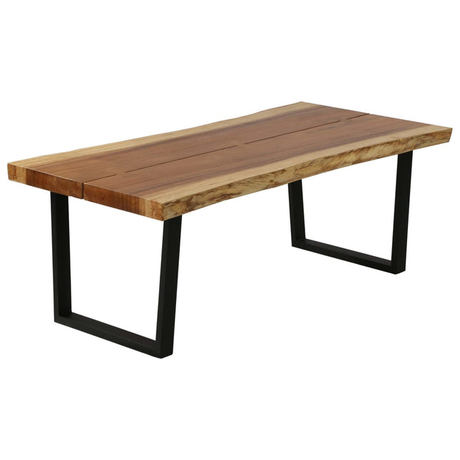 Tavolino da Salotto in Legno Massello di Suar 102x56x41 cm