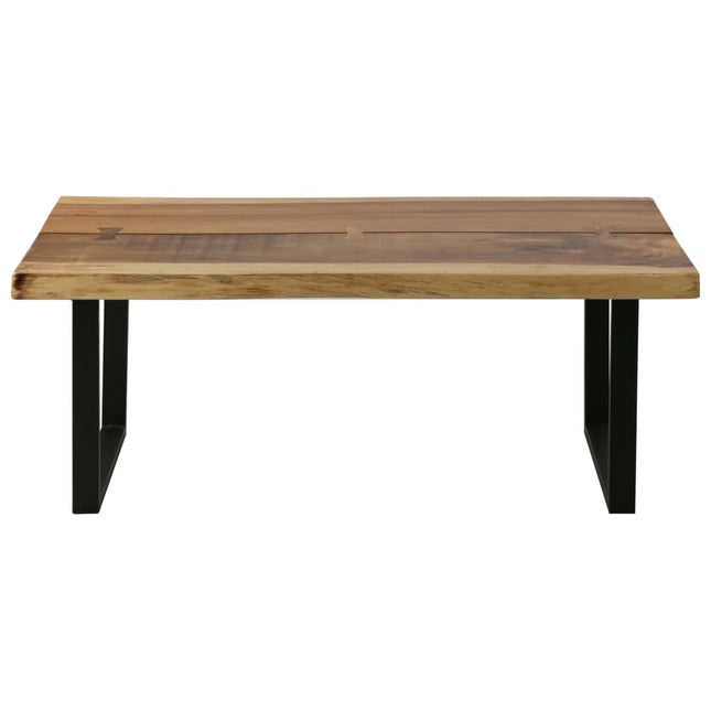 Tavolino da Salotto in Legno Massello di Suar 102x56x41 cm