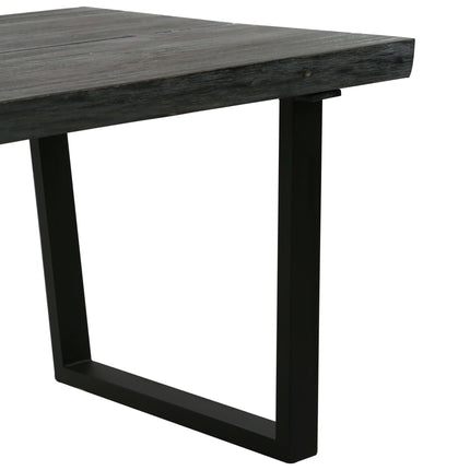 Tavolino da Salotto Legno Massello di Mindi 102x56x41 cm Grigio